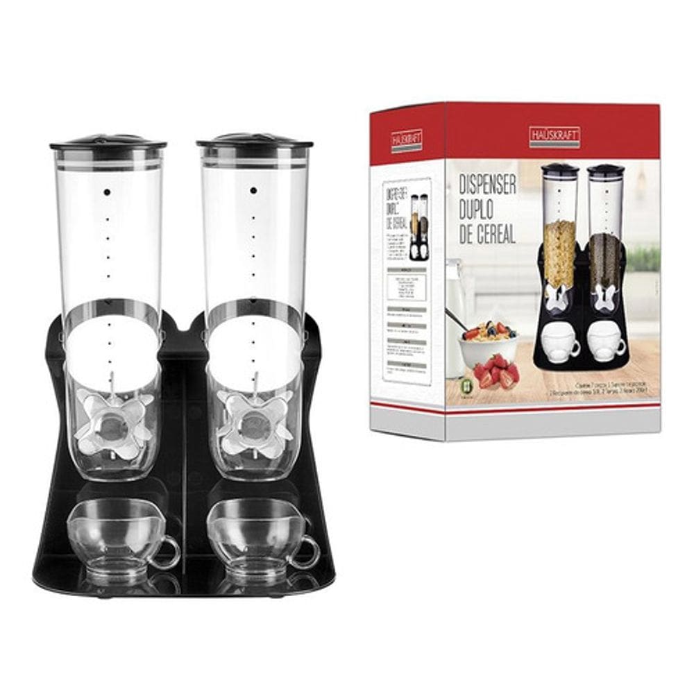 Dispenser Duplo De Cereais Grãos Secos Porta Mantimentos 3l