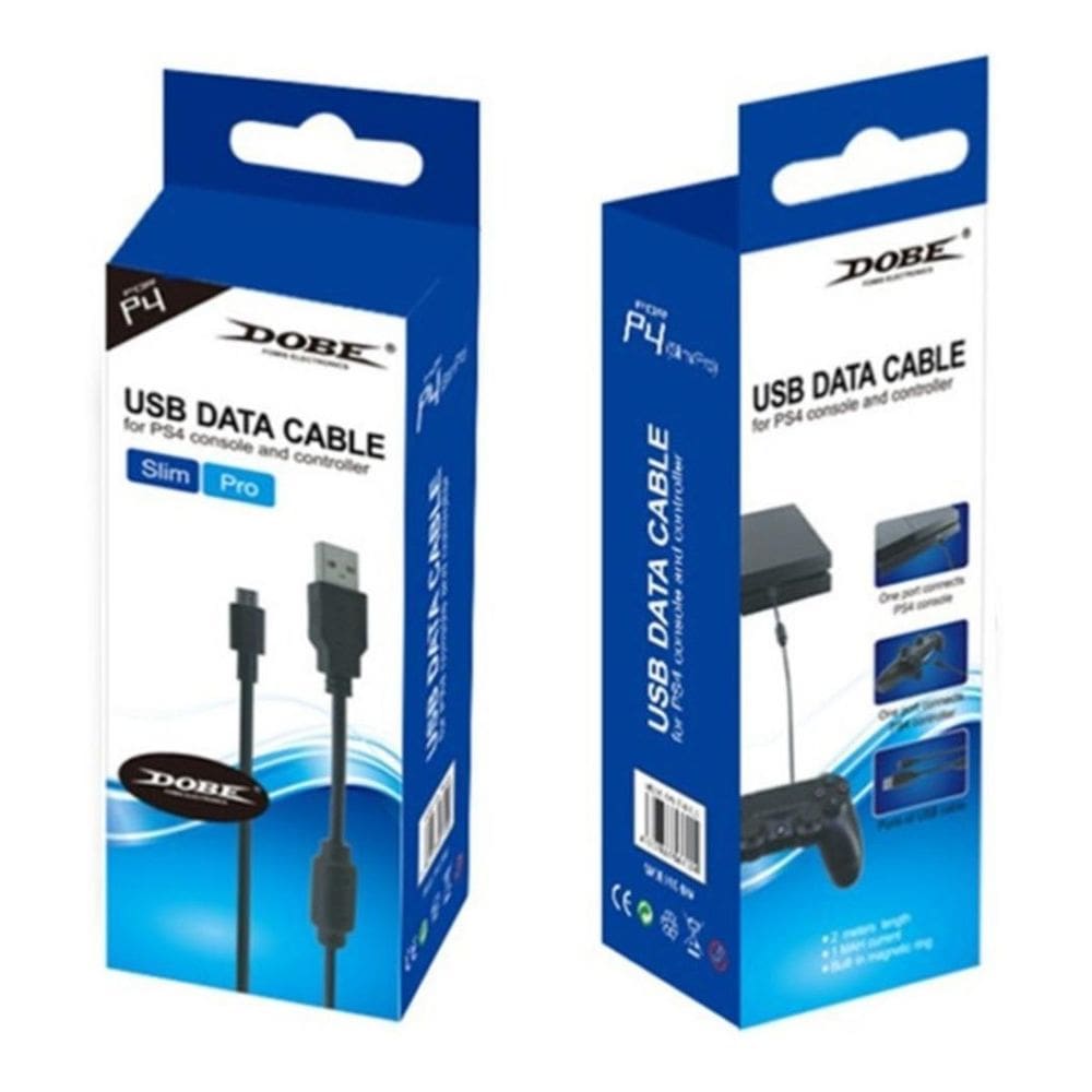 Cabo Ps4 Slim/Pro Controle Carregador Usb V8 2 Metros