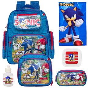 Kit Mochila Masculina Costa Sonic Com Lancheira Azul 6 Itens