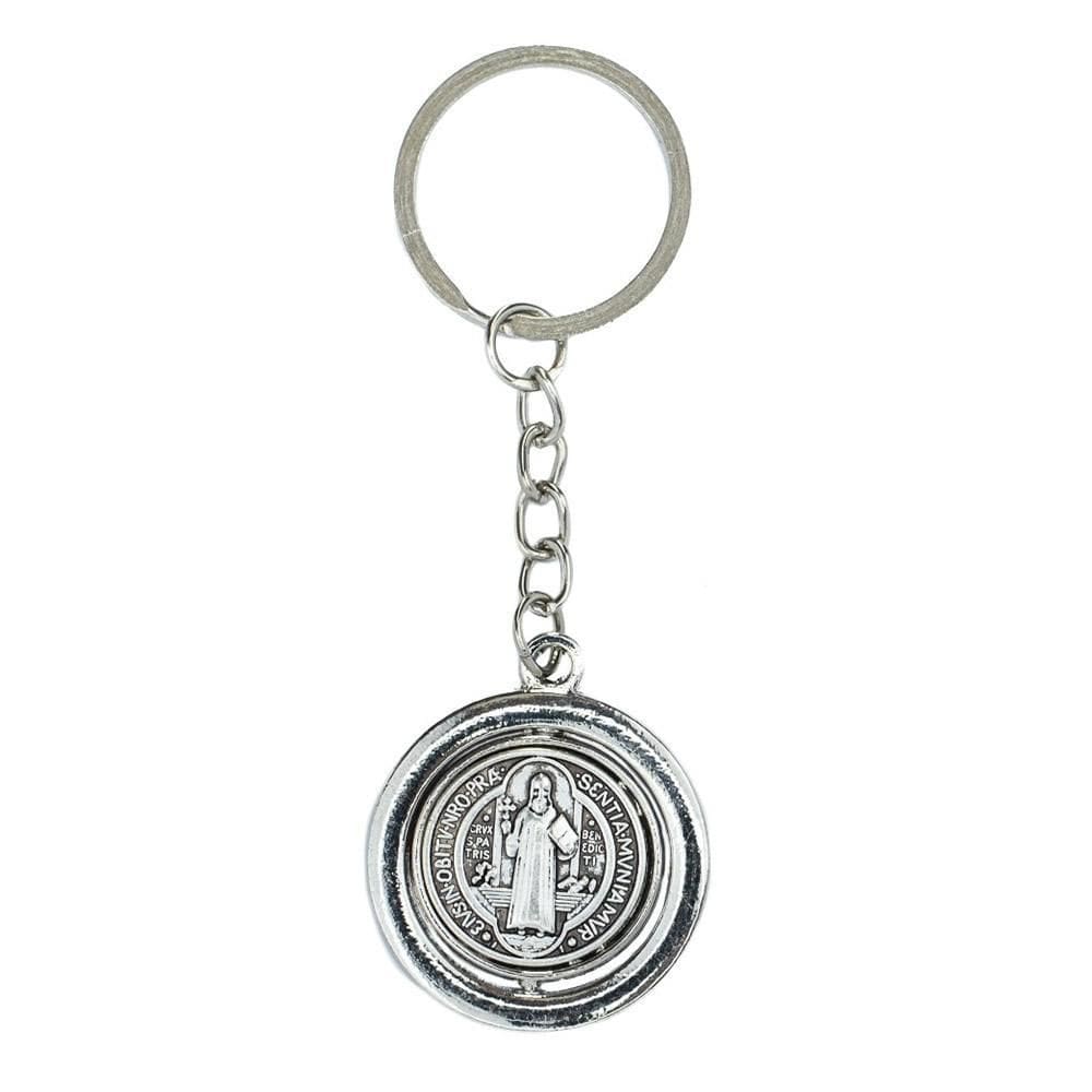 Chaveiro São Bento Giratório Níquel