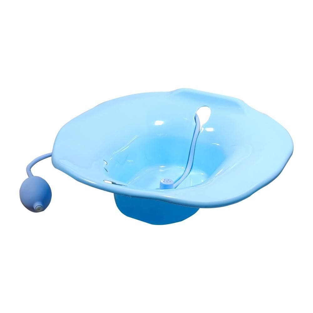 Bacia Para Banho De Assento Azul Bidê Portátil Longevitech