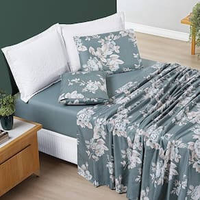 Jogo de Cama Andreza Queen Size Nyla 200 Fios Verde