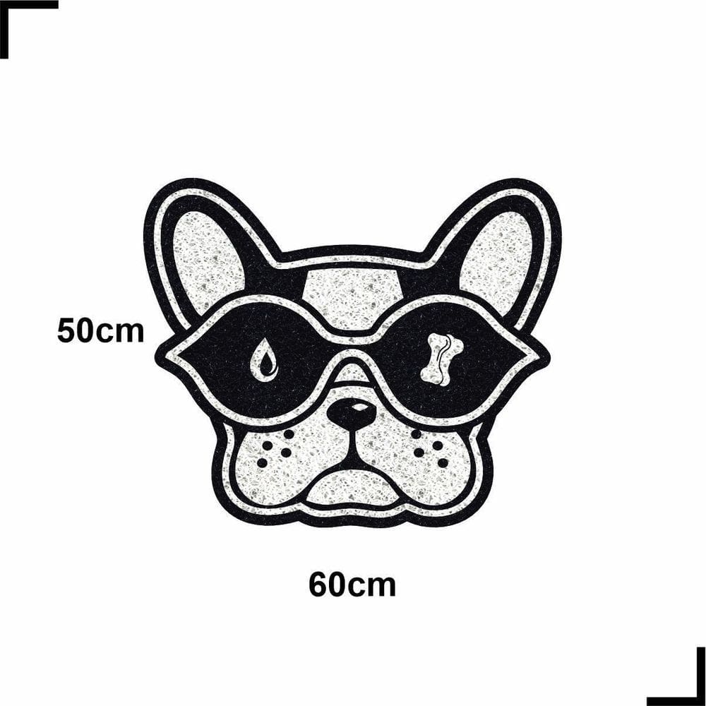 Tapete Pet Cachorro Bulldog Comedouro Agua 60X50 Higienico