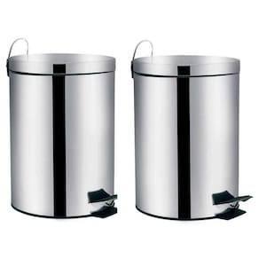 Kit 2 Lixeiras Cesto Lixo Inox Banheiro Cozinha 20Litros Mor