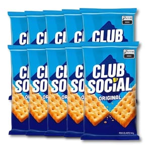 Biscoito Club Social  Kit 10 Packs De 144G - 6X24G