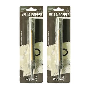 2 Velas Para Bolo De Aniversário Foguetinho Vulcão Prateada