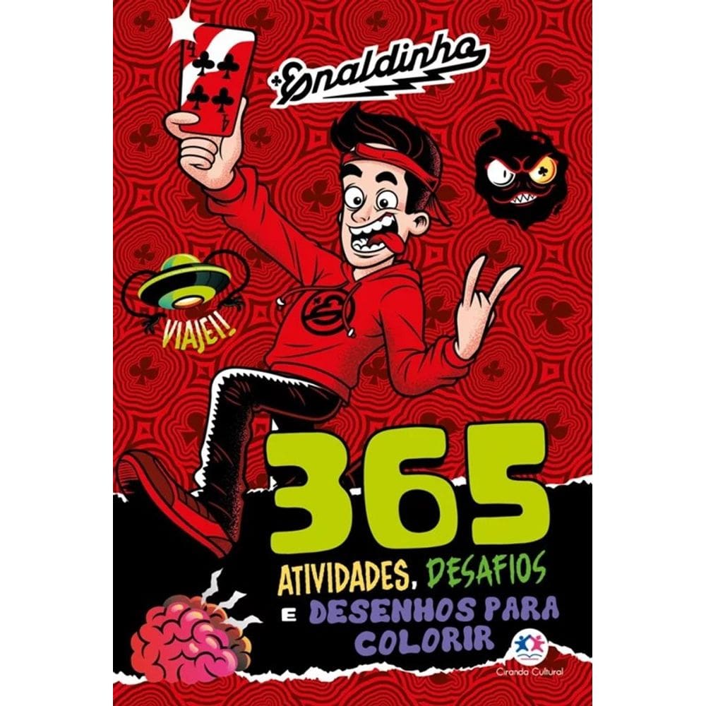 Livro: 365 Ativ., Desafios e Desenhos p/ Colorir - Enaldinho