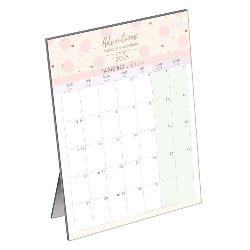 Calendário De Mesa Planner 13,8 X 19cm 2025 Soho
