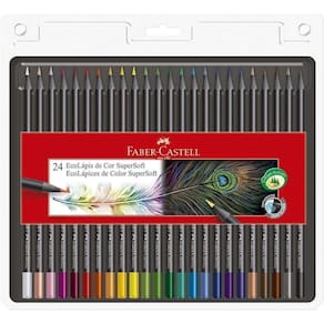 Lápis De Cor Faber Castell 24 Cores Super Soft