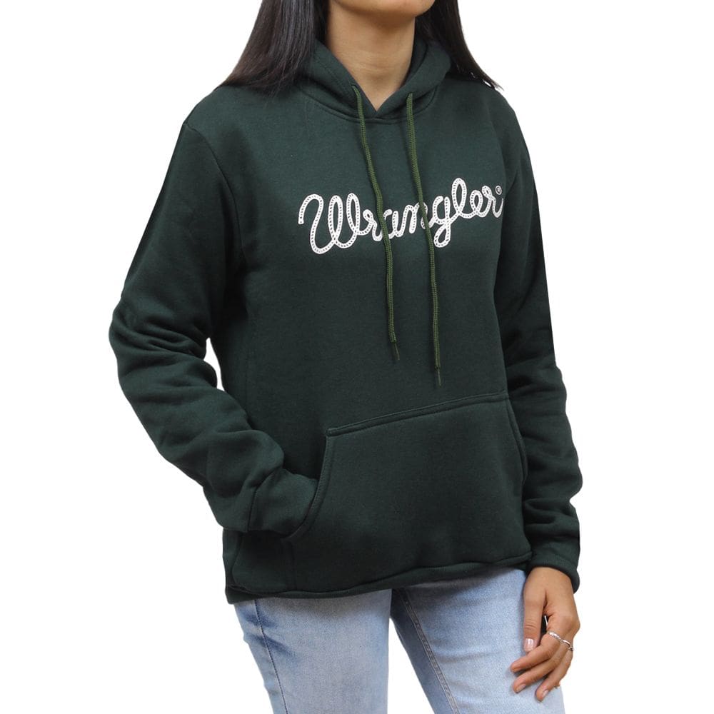 Moletom Feminino Com Capuz Verde Wrangler 34053