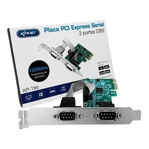 Placa Pci Express Serial 2 Portas Db9 50Bps A 16Mbps 100Mhz