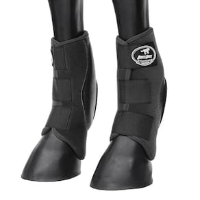 Skid Boot Médio para Cavalo Preto Boots Horse 29142