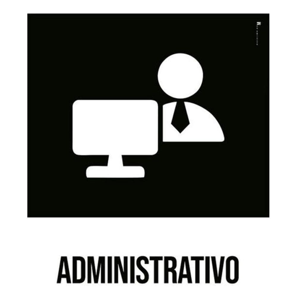 Kit 3 Placas Desenho Administrativo