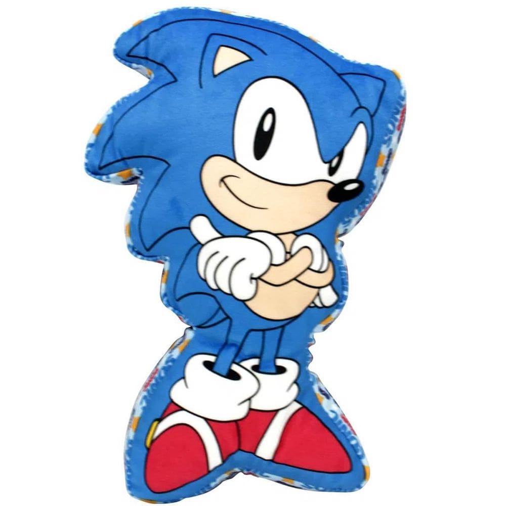 Almofada Divertida Formato Sonic Presente Criativo Geek