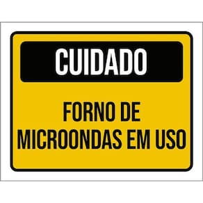 Kit 10 Placas Cuidado Forno Microondas Em Uso