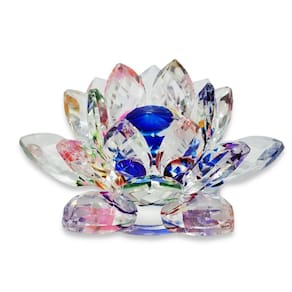 Flor de Lótus Cristal Brilhante Beleza Espiritual 3 cm