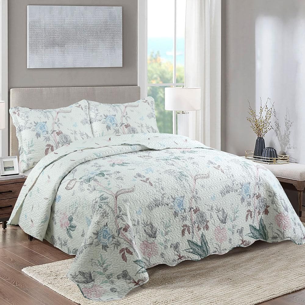 Kit Cobre Leito Colcha Queen Boutik Dupla Face - Joana