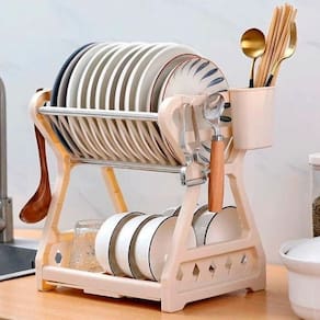 Escorredor De Pratos Louça Plástico Cozinha P/Secar 33X24X31