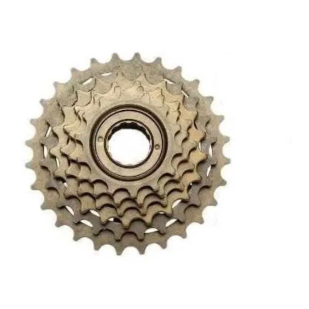 Catraca/Roda Livre 6 Velocidades 14/28D Dourada Para Bike