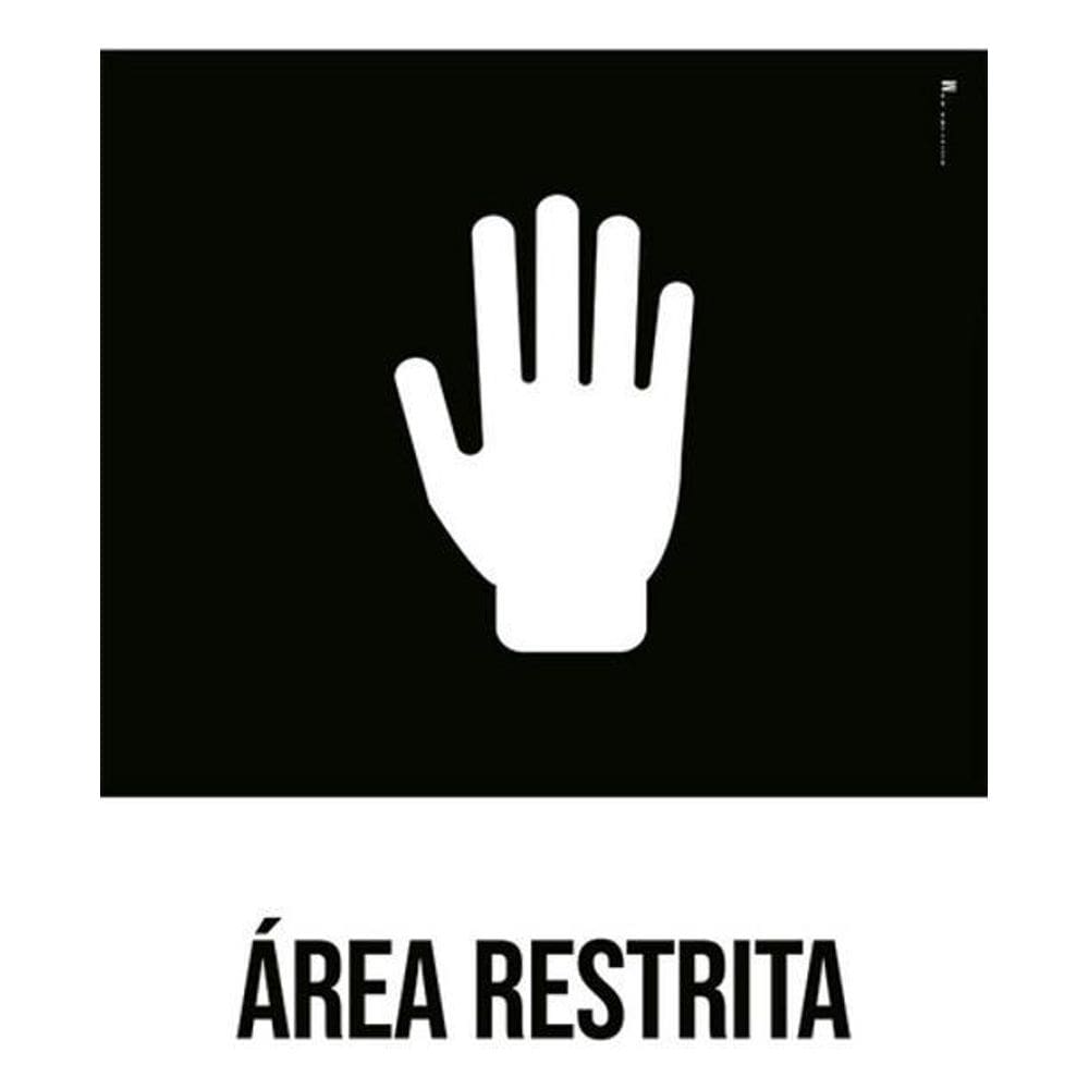 Kit 3 Placas Desenho Área Restrita