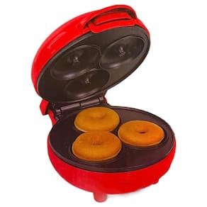 Mini Máquina Forma Elétrica Retro Fazer Waffle Donuts