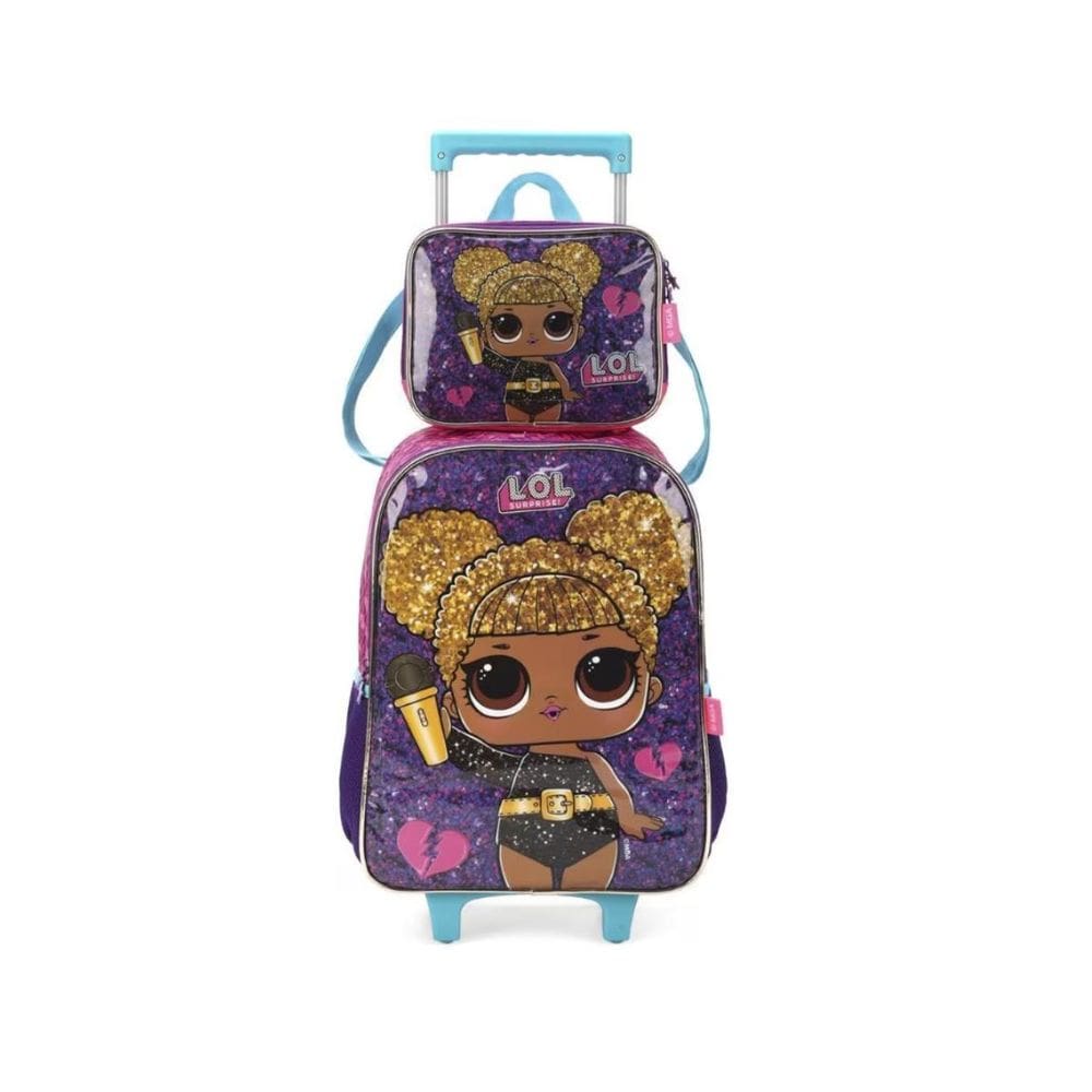 Kit Mochila e Lancheira Luxcel LOL Surprise 43x31x16cm