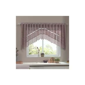 Cortina para Cozinha Donna 300x100 cm Renda Cascata Color Rose