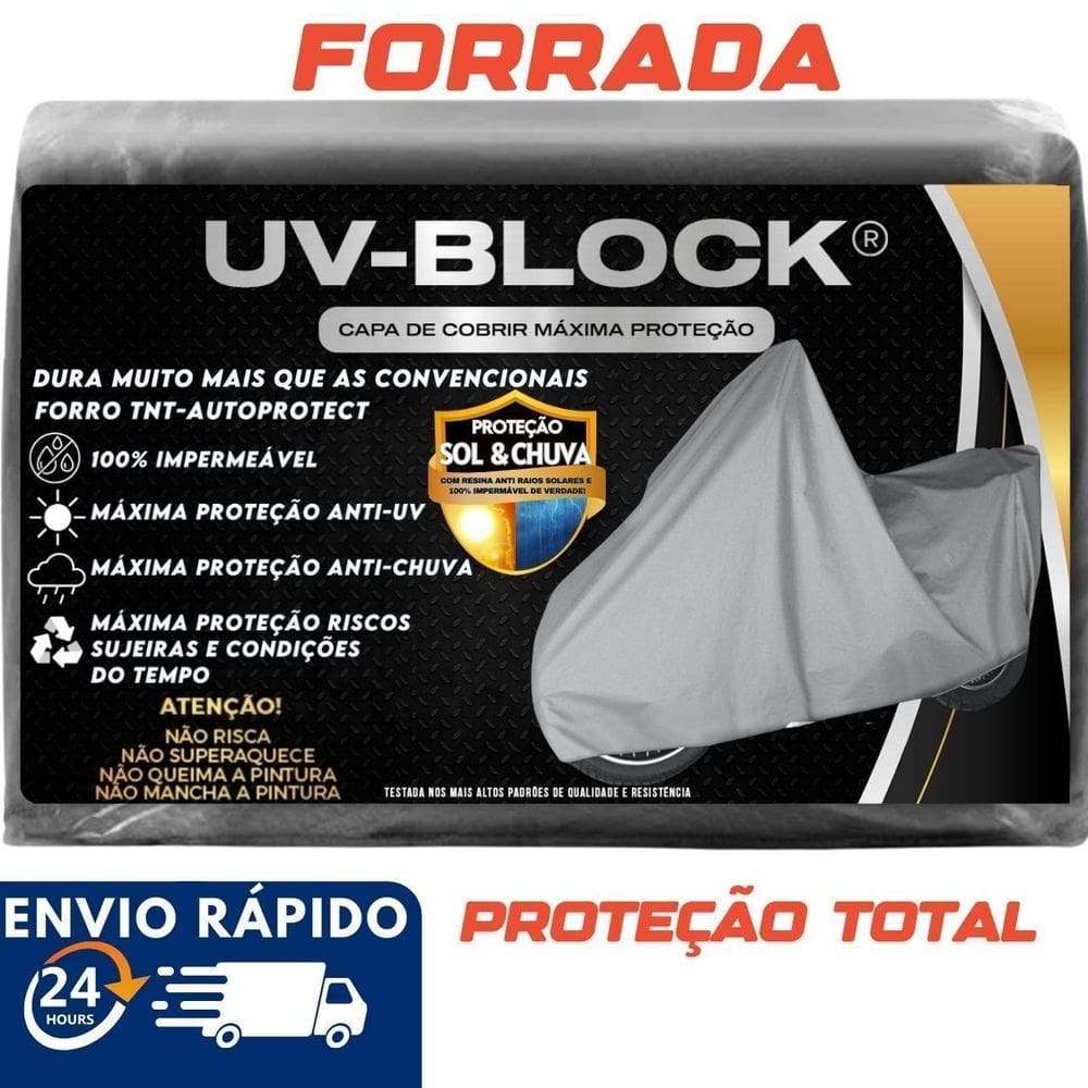 Capa Moto Forrada Impermeável Uv-Block Fazer 250 Lander