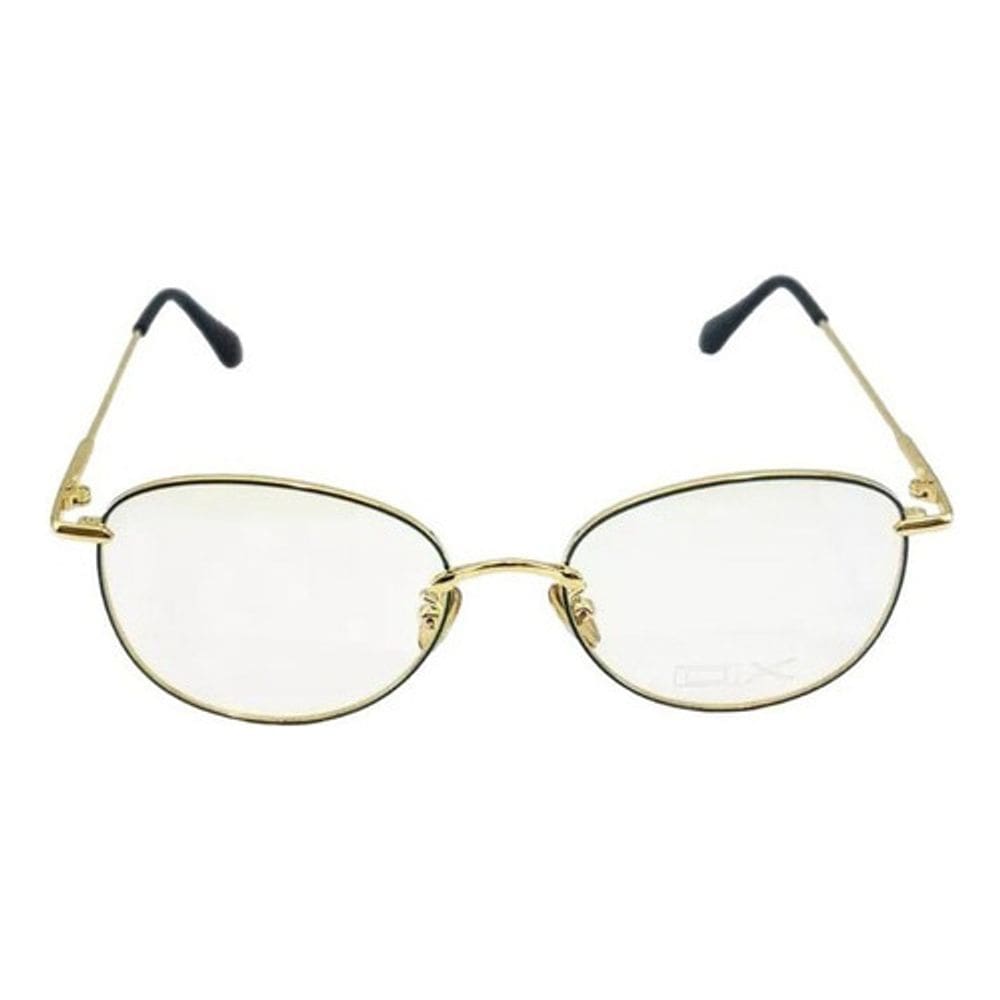 Armação Oculos Feminino Dourada Oval Pequeno Retro Infantil