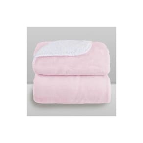 Cobertor Donna Laço Bebê 110x90 cm Microfibra Plush com Sherpa