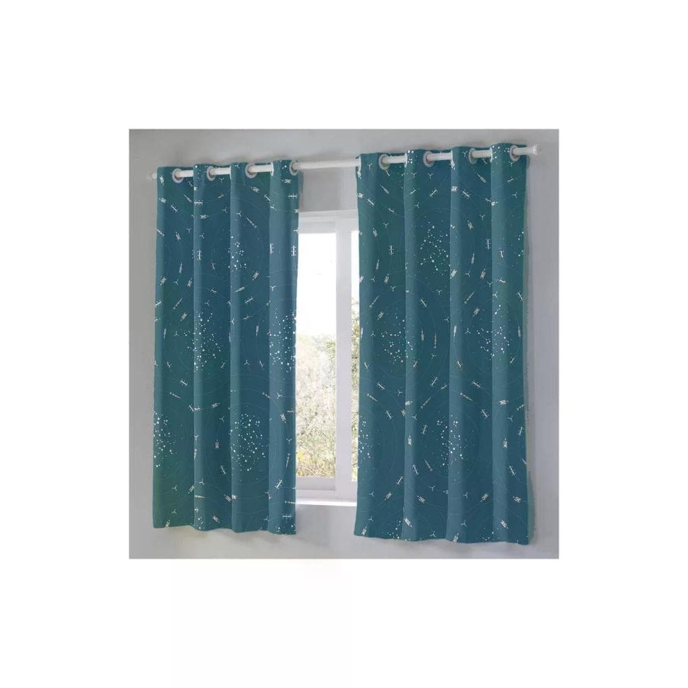 Cortina Bella Janela 260x170 cm Kids Tecido Corta Luz Constelação