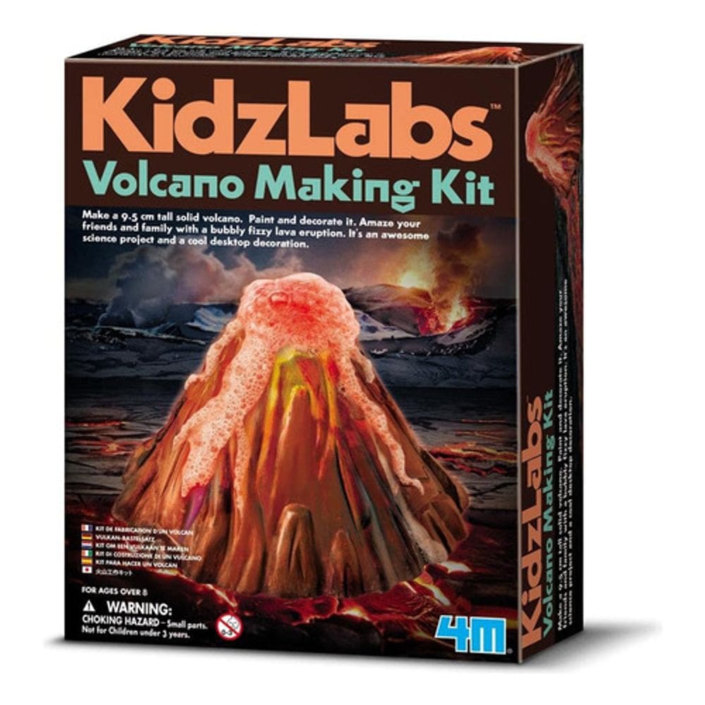 Kit Construa Seu Vulcão Brinquedo Educativo Kidz Labs 4m