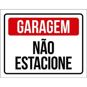 Kit 5 Placas Sinalização - Garagem Não Estacione