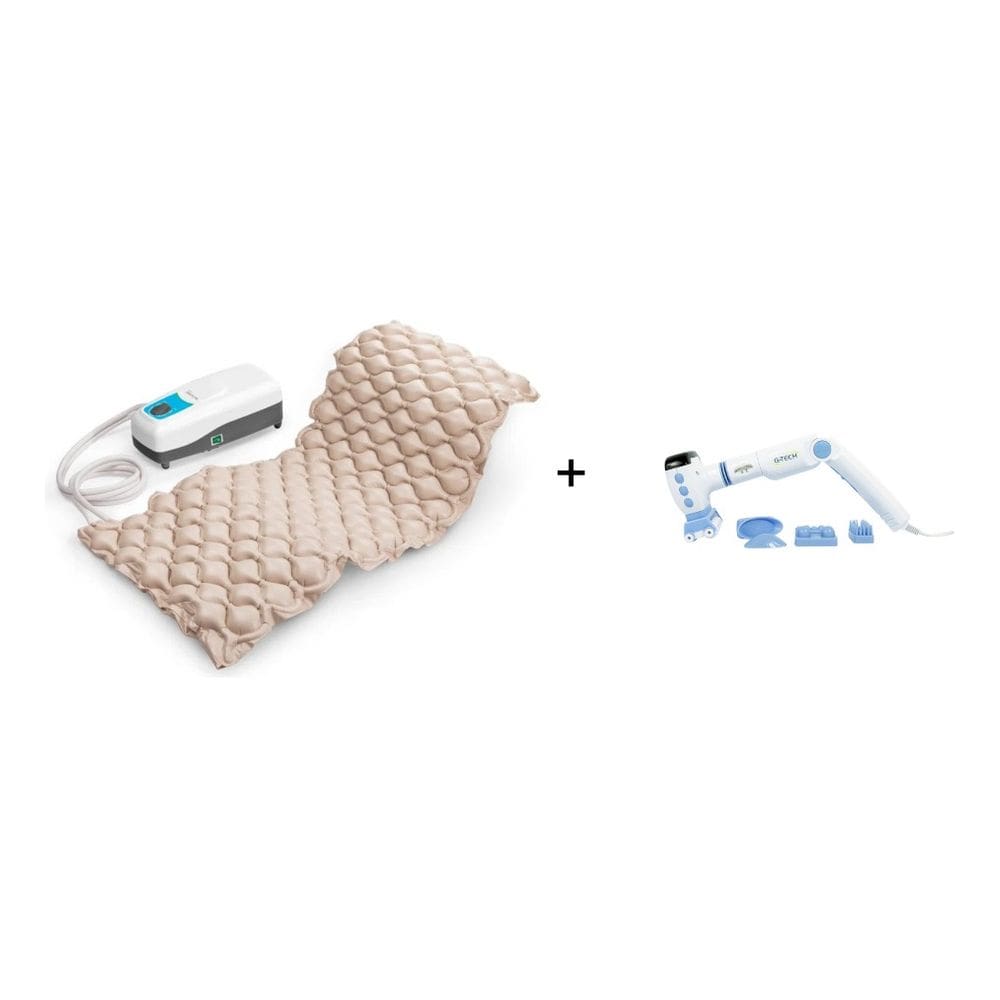 Colchão Pneumático Anti-escaras Casca De Ovo Inflavel 110v + Aparelho Massageador Infravermelho Elétrico Profissional