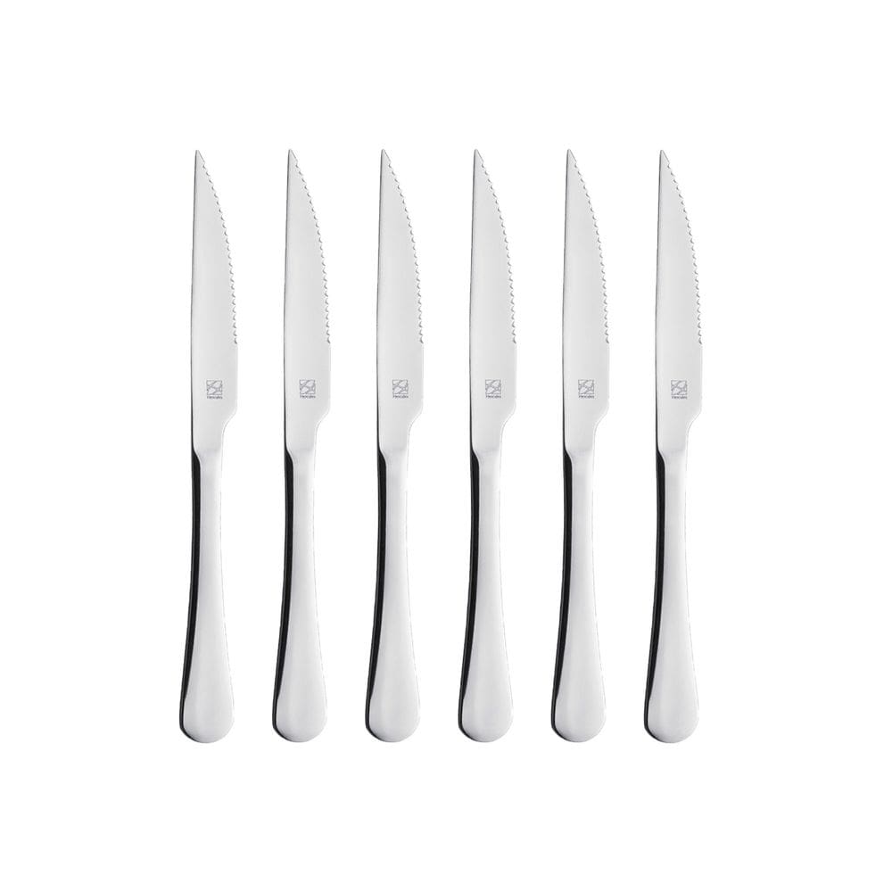 Kit 6 Facas de Mesa de Churrasco Hercules Olimpia Aço Inox 1555-040