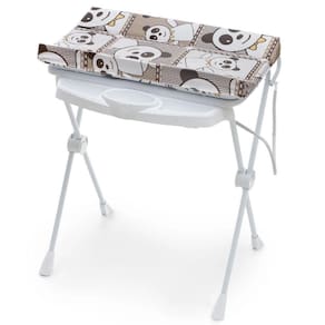 Banheira de Bebê Plástica Galzerano Classic 7045 com Trocador e Suporte Panda