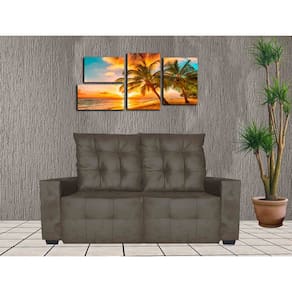 Sofa Retratil e Reclinavel Elano 2 Metros Marrom
