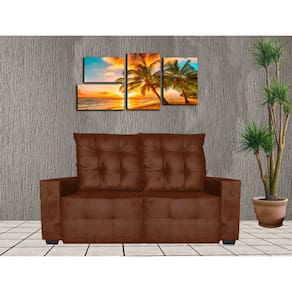 Sofa Retratil e Reclinavel Elano 2 Metros TerraCota