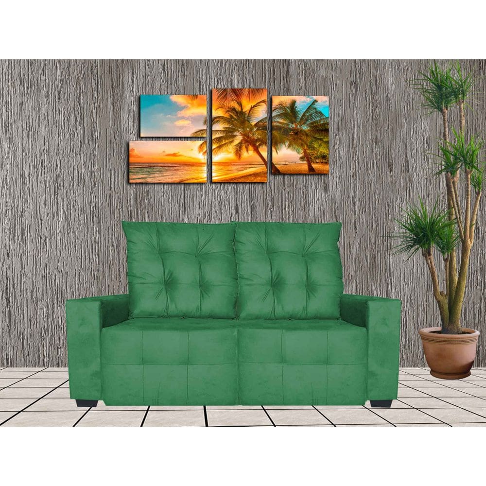 Sofa Retratil e Reclinavel Elano 2 metros Verde