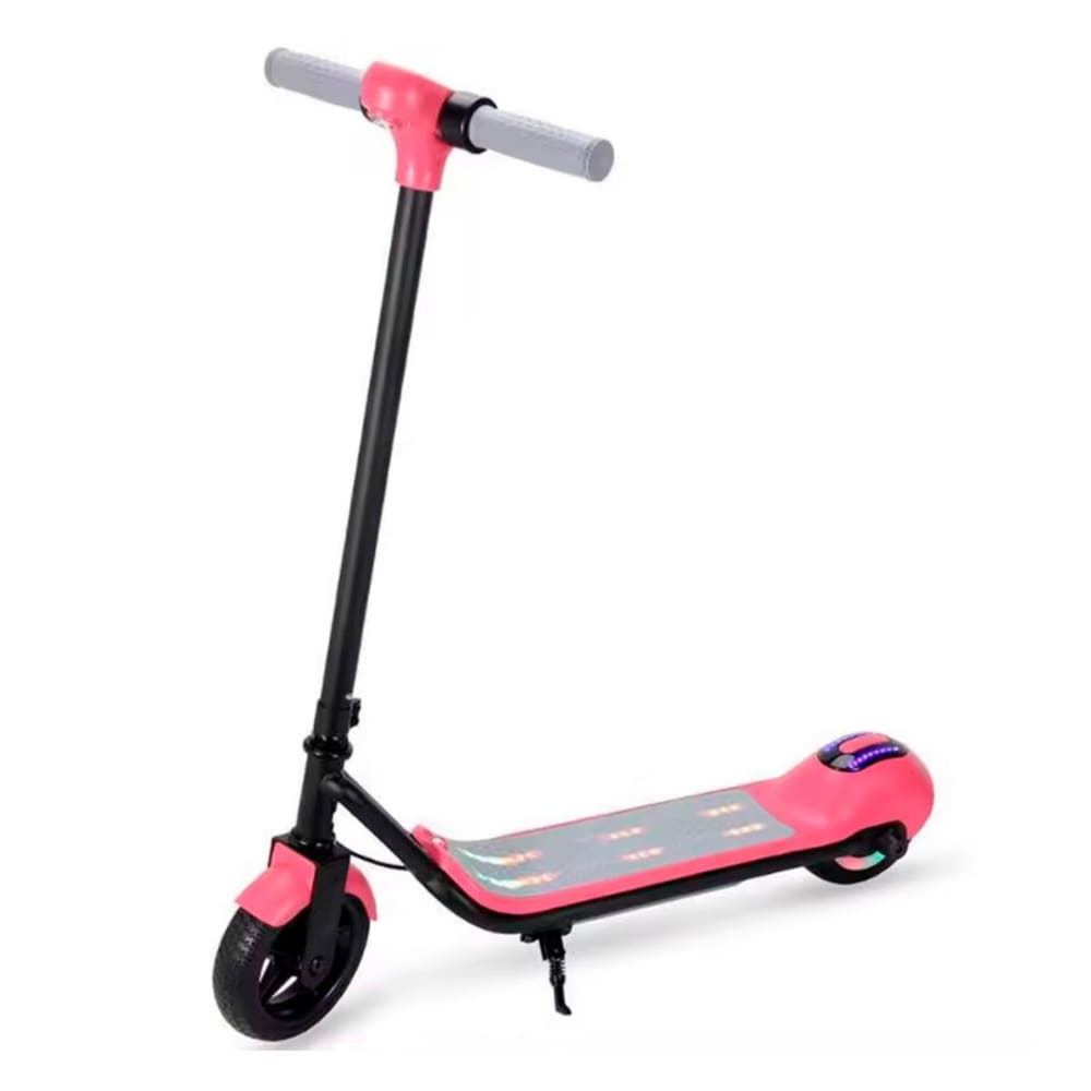 Patinete Elétrico Infantil Portátil Bluetooth Led Kids Rosa Brinovar