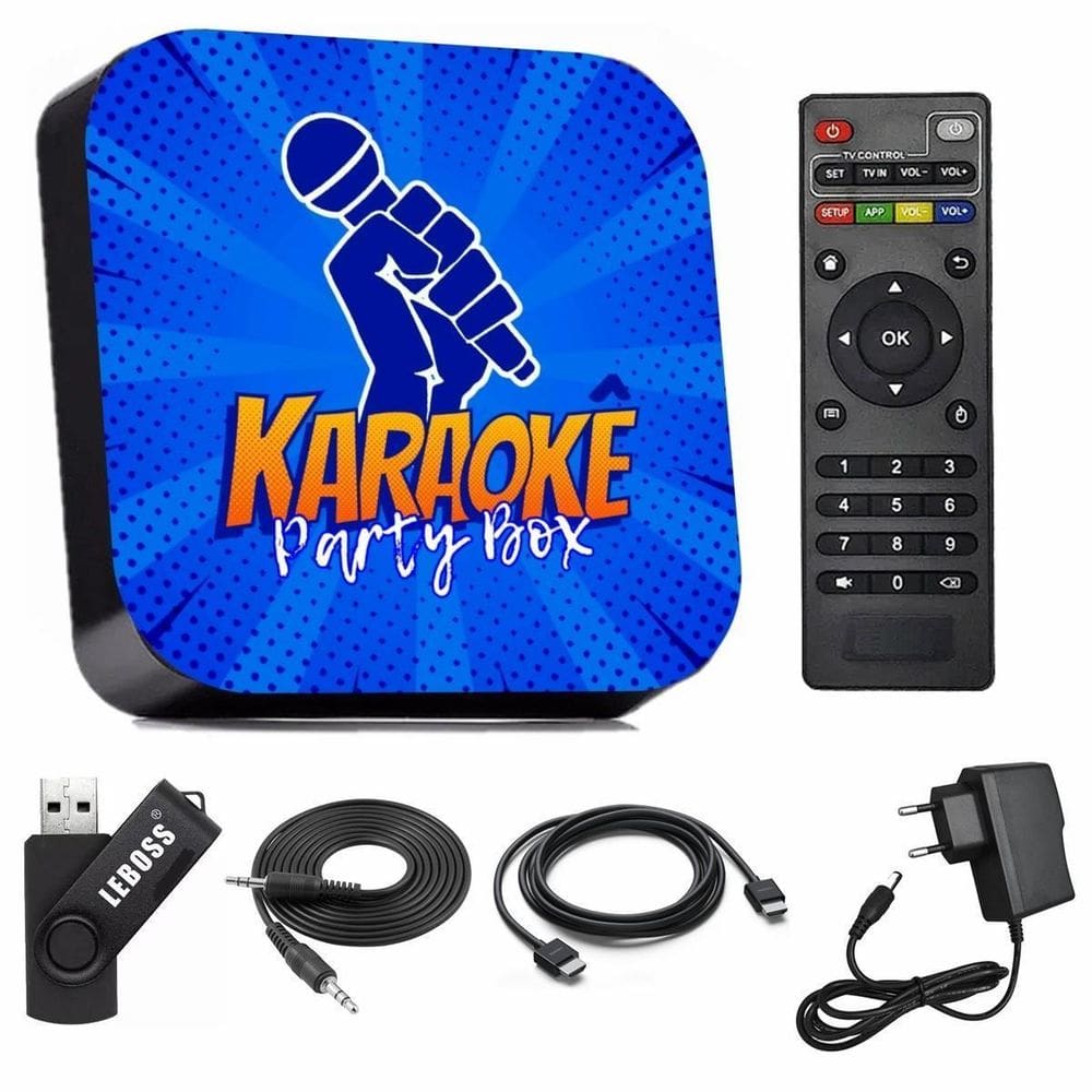 Karaoke Box Azul +De 1000 Musicas Sistema Novo Com Pontuação
