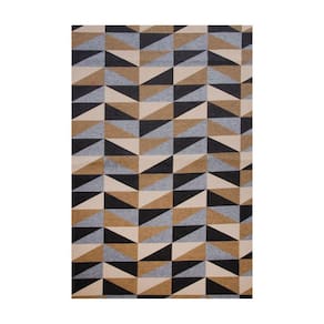 Tapete Sala 2,50M X 1,32M Antiderrapante Ladrilhos Caramelo