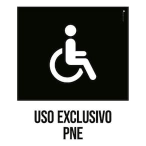 Kit 3 Placas Sinalização - Uso Exclusivo Pne Desenho