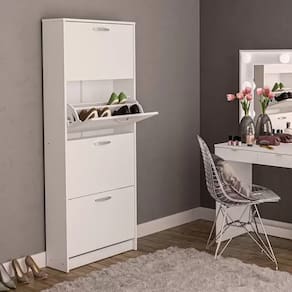 Sapateira Fortaleza 4 Pts Mdp Branco Uv Liso Benfacil - Politorno