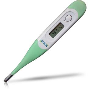 Termômetro Digital Axilar Clínico Ponta Flexível Com Beep Cor Verde G-Tech
