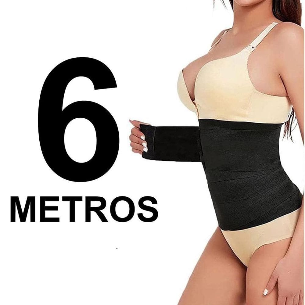 Cinta Modeladora Elastico Alta Compressão Invisível 6 Metros