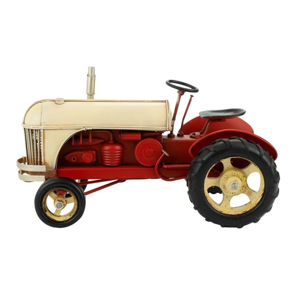 Enfeite Agro Agronegócio Miniatura Trator Retrô - 28cm