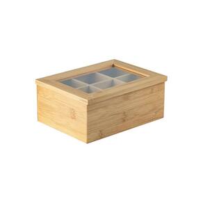 Organizador De Chá Com 6 Divisórias Sense 21,5x16cm Ou