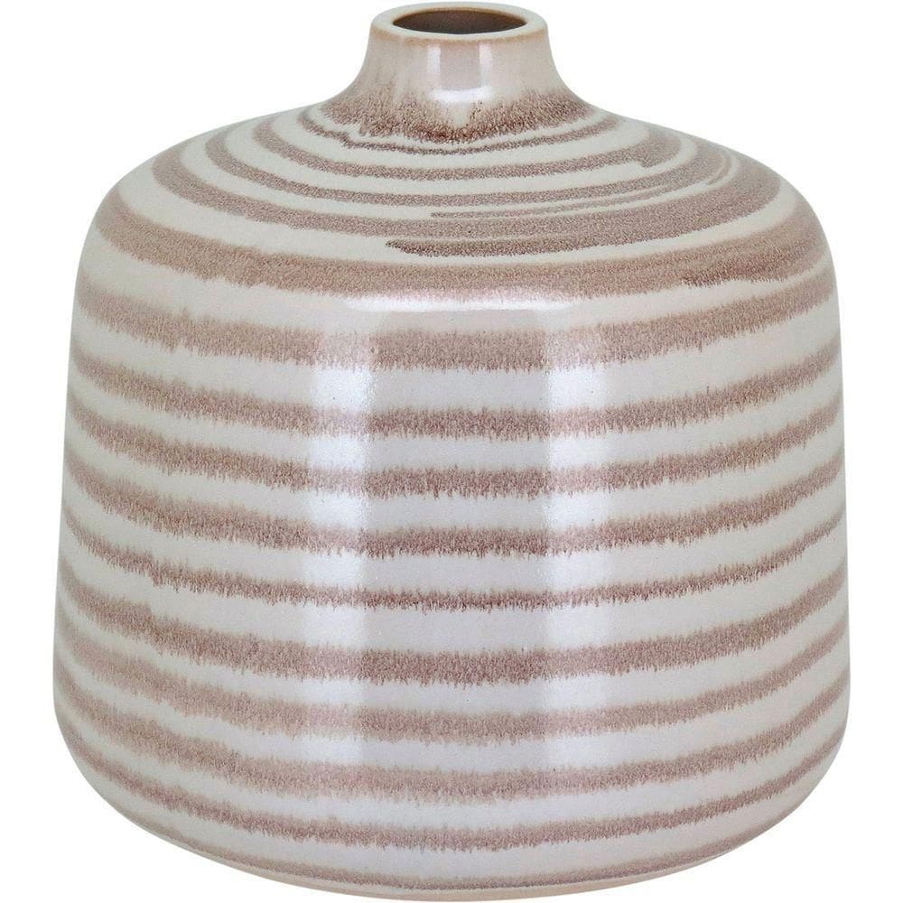 Vaso Decorativo Enfeite Casa Cerâmica 17x17x17cm Creme