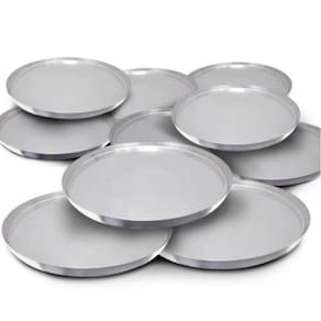 Kit 10 Formas Para Assar Ou Servir Pizza Em Alumínio 40cm